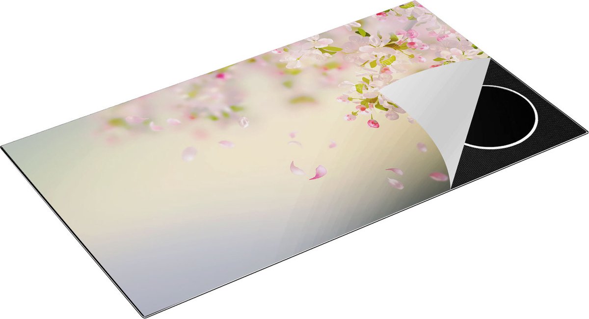 Chefcare Inductie Beschermer Appelbloesem - Bloemen - 95x55 cm - Afdekplaat Inductie - Kookplaat Beschermer - Inductie Mat