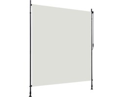 vidaXL - Rolgordijn - voor - buiten - 200x270 - cm - crème