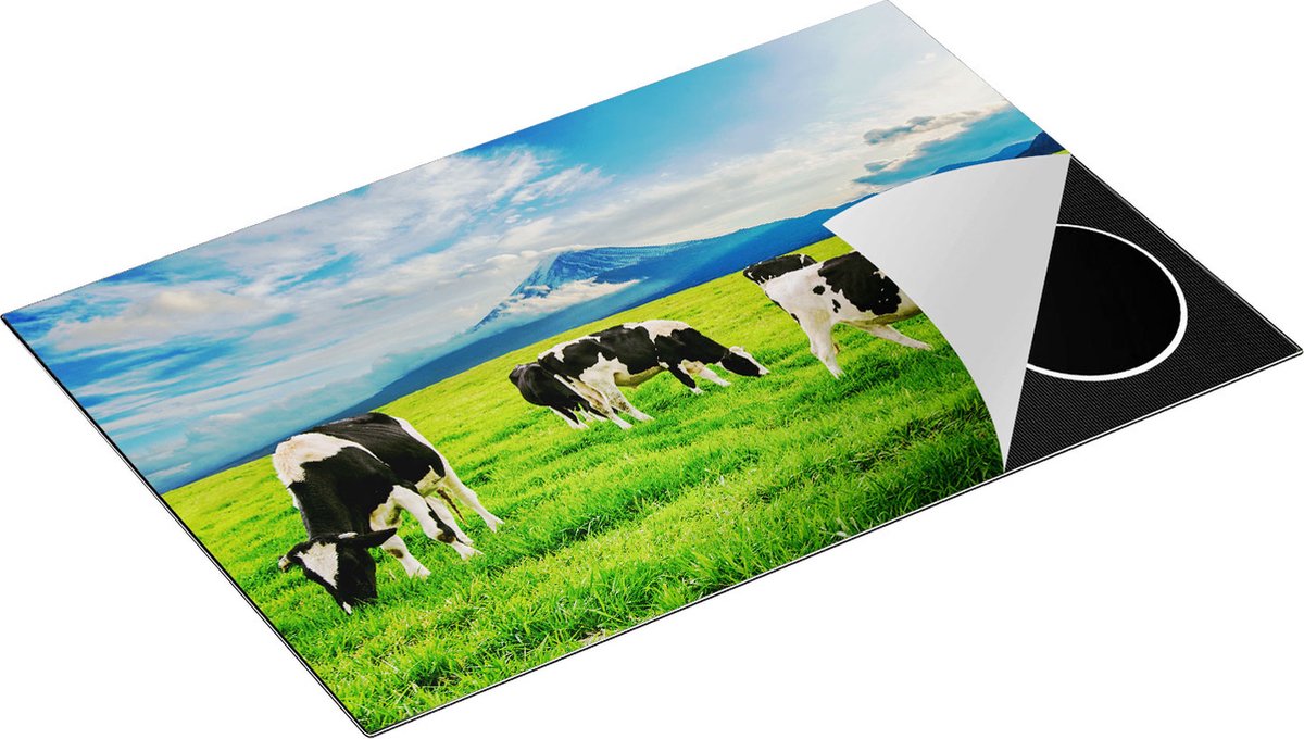 Chefcare Inductie Beschermer Koeien in de Wei - 80x52 cm - Afdekplaat Inductie - Kookplaat Beschermer - Inductie Mat