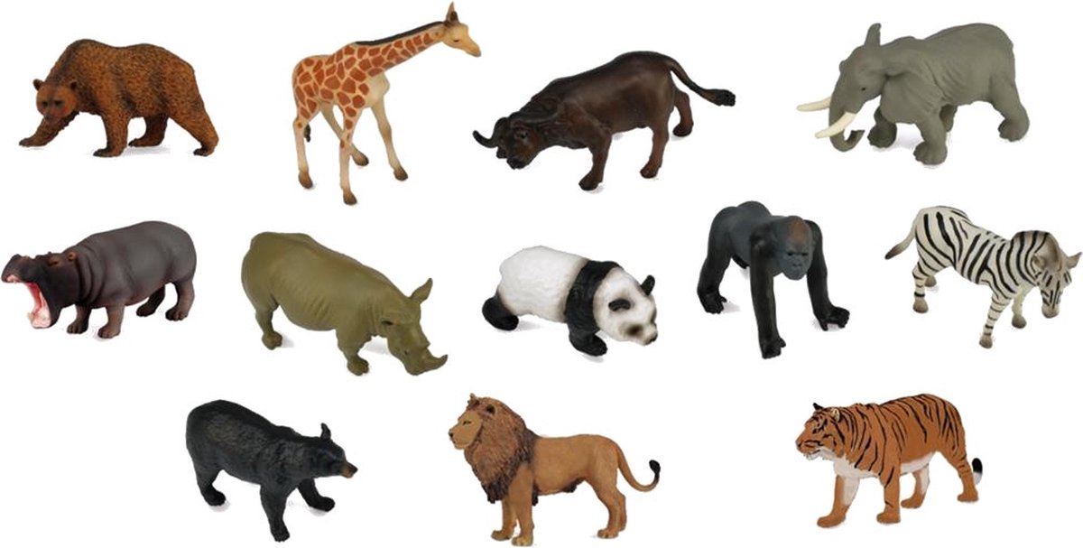 COLLECTA Figurine Mini Set - 12 Wilde Dieren - Wilde Dieren - Handgeschilderd - Miniatuur — cadeau in Spellen & Speelgoed - foto 6
