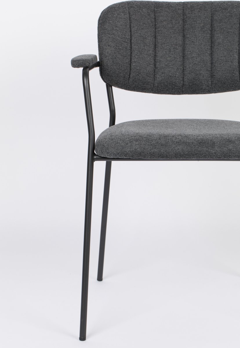 AnLi Style ARMCHAIR JOLIEN BLACK/DARK GREY zwart - grijs