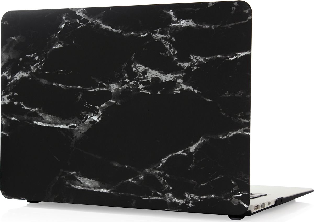 Mobigear - Laptophoes geschikt voor Apple MacBook Pro 13 Inch (2016-2019) Hoes Hardshell Laptopcover MacBook Case | Mobigear Marble - Zwart - Model A1706 / A1708 / A1989 / A2159
