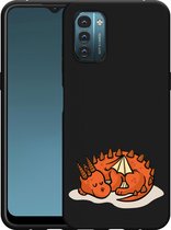 Nokia G11/G21 Hoesje Zwart Sleeping Dragon - Designed by Cazy