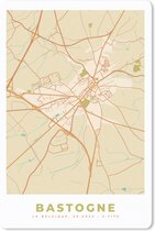 Muismat - Mousepad - Stadskaart - Kaart - Bastenaken - Vintage - Plattegrond - 18x27 cm - Muismatten
