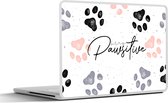 Laptop sticker - 12.3 inch - Stay pawsitive - Honden - Quotes - Spreuken - 30x22cm - Laptopstickers - Laptop skin - Cover