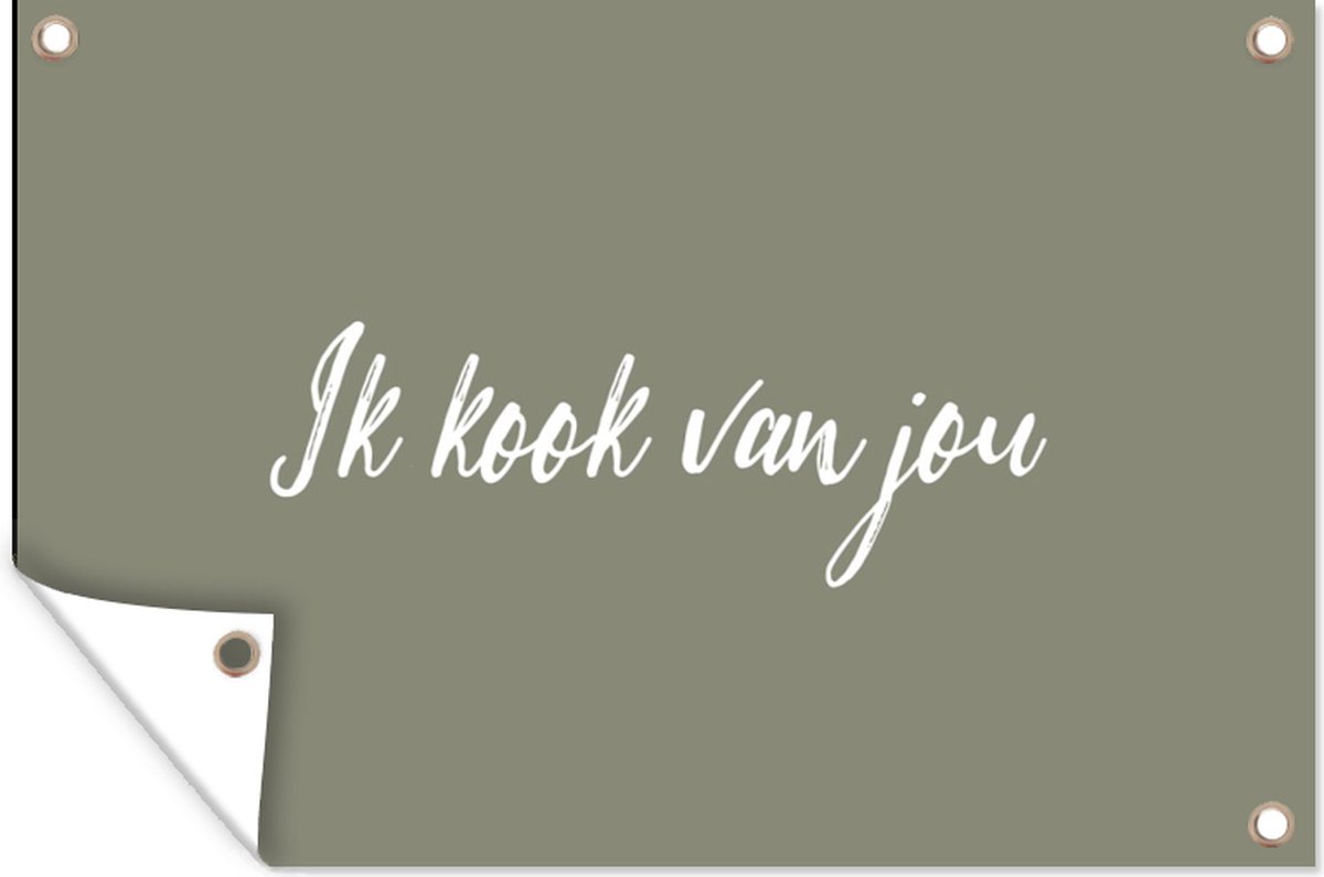 Tuindecoratie Ik kook van jou Quotes Partner Spreuken 60x40 cm