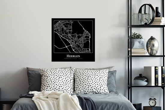 Stickers Stickers muraux - Plan de la ville - Heerlen - Carte - Carte - 50x50 cm - Feuille adhésive
