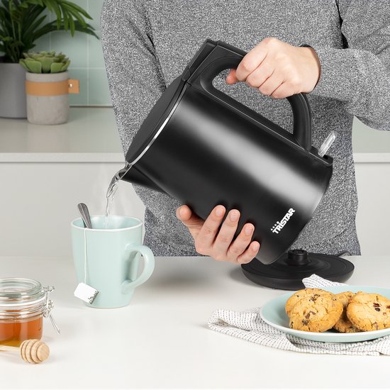 Tristar Waterkoker WK-3404 - 1.5 liter waterkoker met dubbelwandige behuizing - Cool Touch - met oververhitting- en droogkookbeveiliging - Zwart