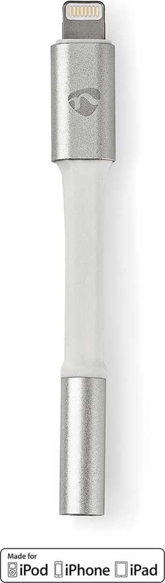 Nedis Lightning-Adapter | Apple Lightning 8-Pins | 3,5 mm Female | Verguld | 0.15 m | Rond | Aluminium