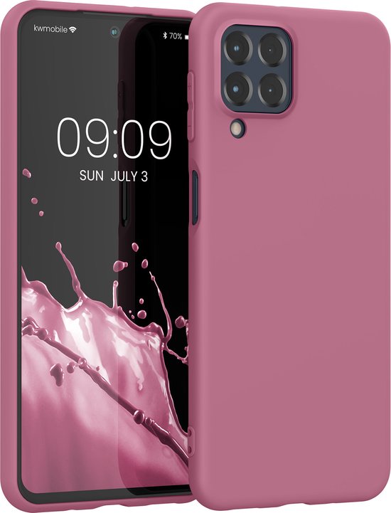 coque kwmobile pour Samsung Galaxy M53 5G - Coque pour smartphone - Coque arrière en rose foncé