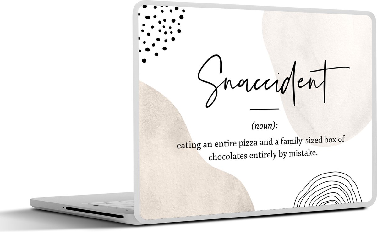 Laptop sticker - 15.6 inch - Spreuken - Snacccident - Quotes - Woordenboek - Snaccident definitie - 36x27,5cm - Laptopstickers - Laptop skin - Cover