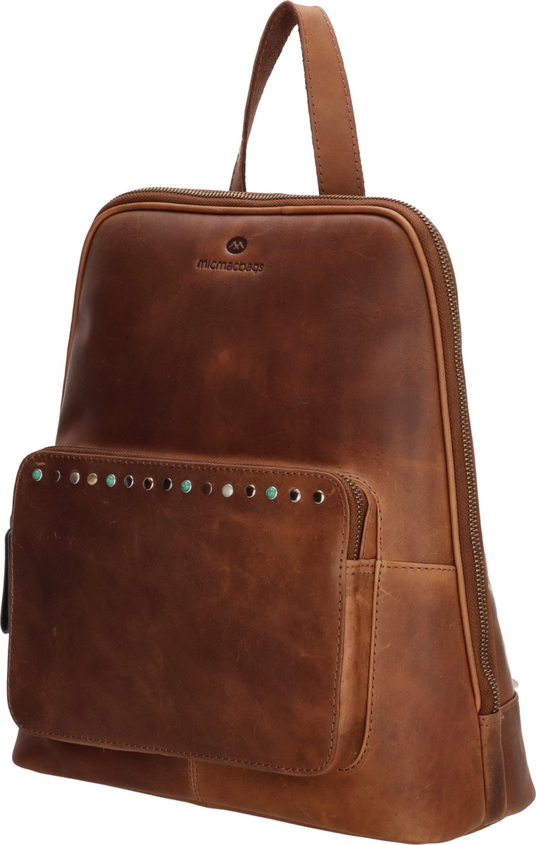 Hide & Stitches Masterpiece Rugzak - 100% Leer - Cognac