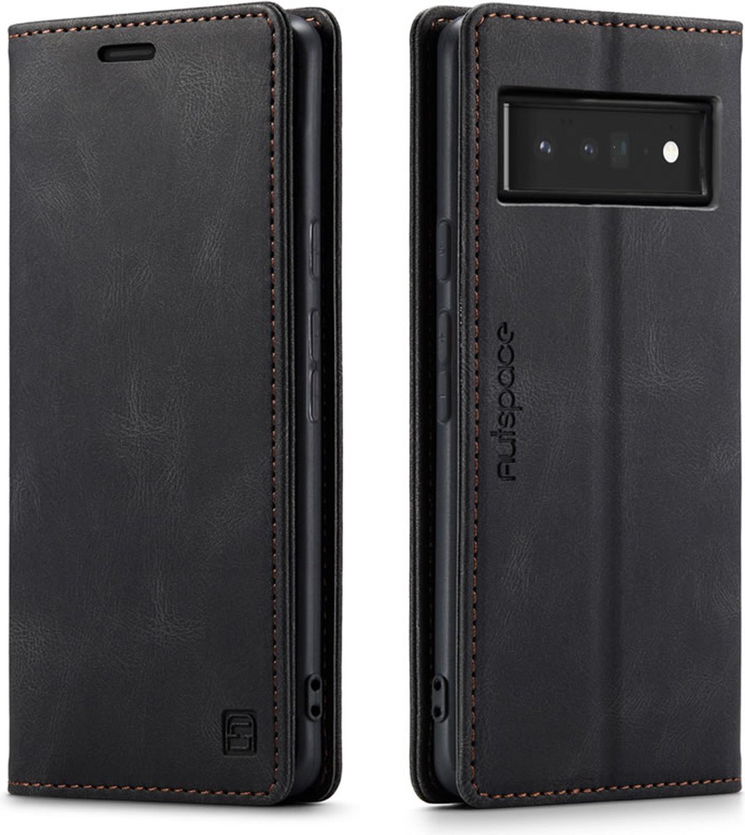 Hoesje geschikt voor Google Pixel 6 - Wallet Book Case - Magneetsluiting - met RFID bescherming - Zwart
