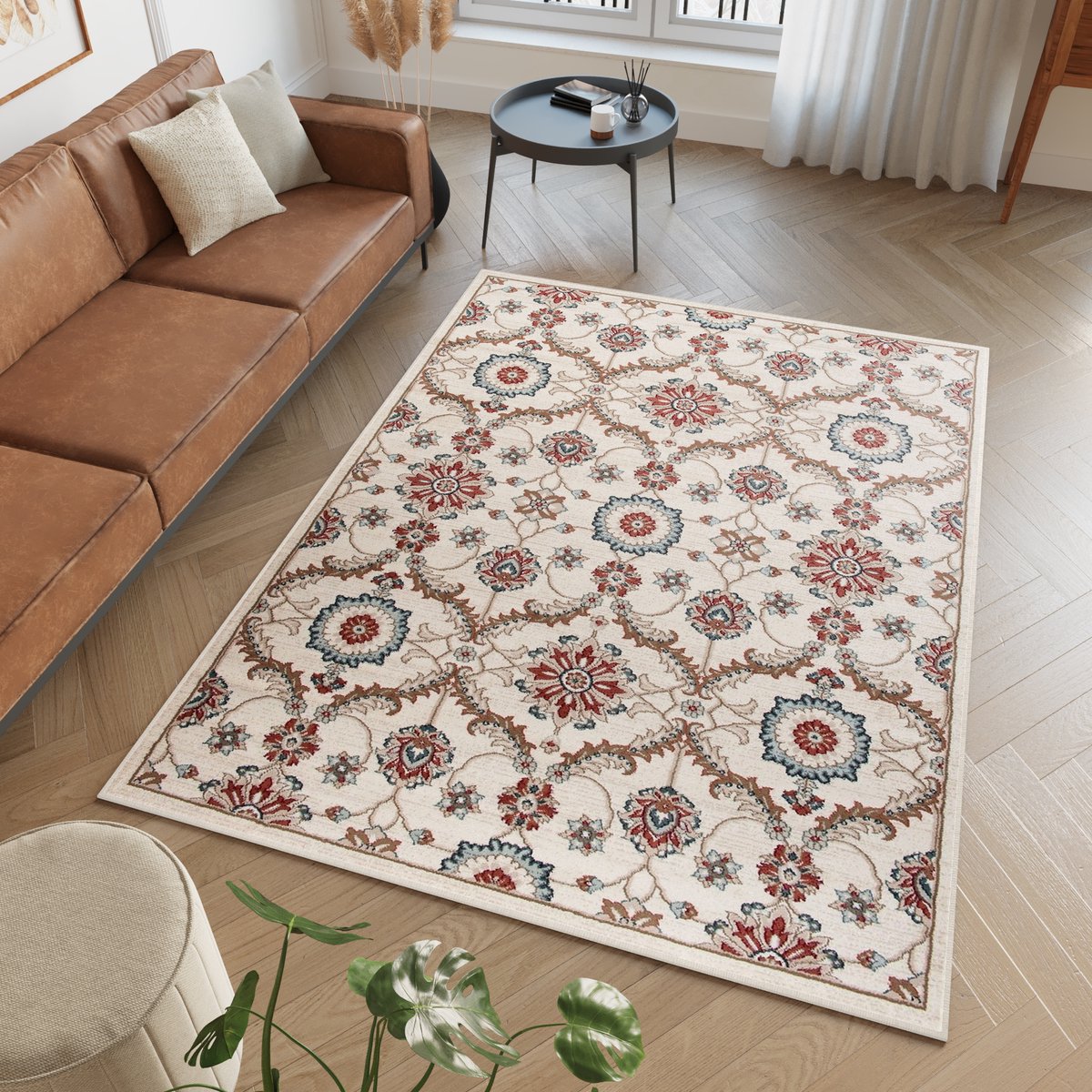 Tapiso Dubai Vloerkleed Tapijt Oriental Oosters Gebloemd Maat- 60x100