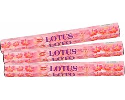 Hem Wierook stokjes - Lotus - 60x stokjes - Yoga/meditatie