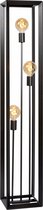 Staande lamp - Cage - 150cm hoog - zwart metaal - 3 x e27 -