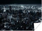 Poster Skyline - New York - Nacht - 40x30 cm