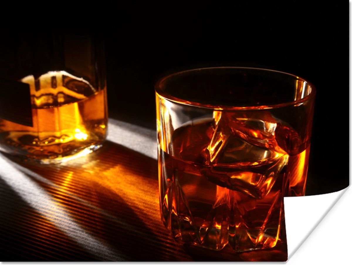Poster Glazen - Whiskey - Drank - 40x30 cm