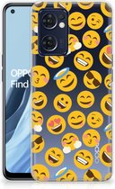 Backcover Soft Siliconen Hoesje OPPO Reno 7 5G | Find X5 Lite Telefoon Hoesje Super als Cadeautjes voor Meisjes Emoji