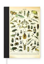 Notitieboek - Schrijfboek - Insecten - Dieren - Design - Notitieboekje klein - A5 formaat - Schrijfblok