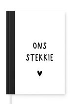 Notitieboek - Schrijfboek - Ons stekkie - Quotes - Spreuken - Notitieboekje klein - A5 formaat - Schrijfblok