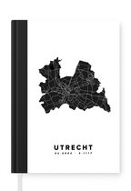 Notitieboek - Schrijfboek - Utrecht - Nederland - Plattegrond - Notitieboekje klein - A5 formaat - Schrijfblok - Stadskaart