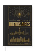 Notitieboek - Schrijfboek - Stad - Skyline - Buenos Aires - Notitieboekje klein - A5 formaat - Schrijfblok