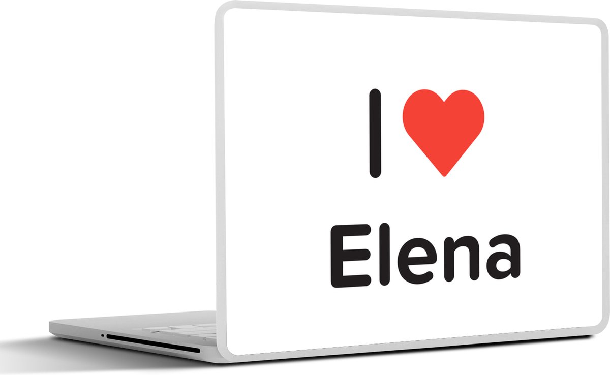 Laptop sticker - 11.6 inch - I love - Elena - Meisje - 30x21cm - Laptopstickers - Laptop skin - Cover