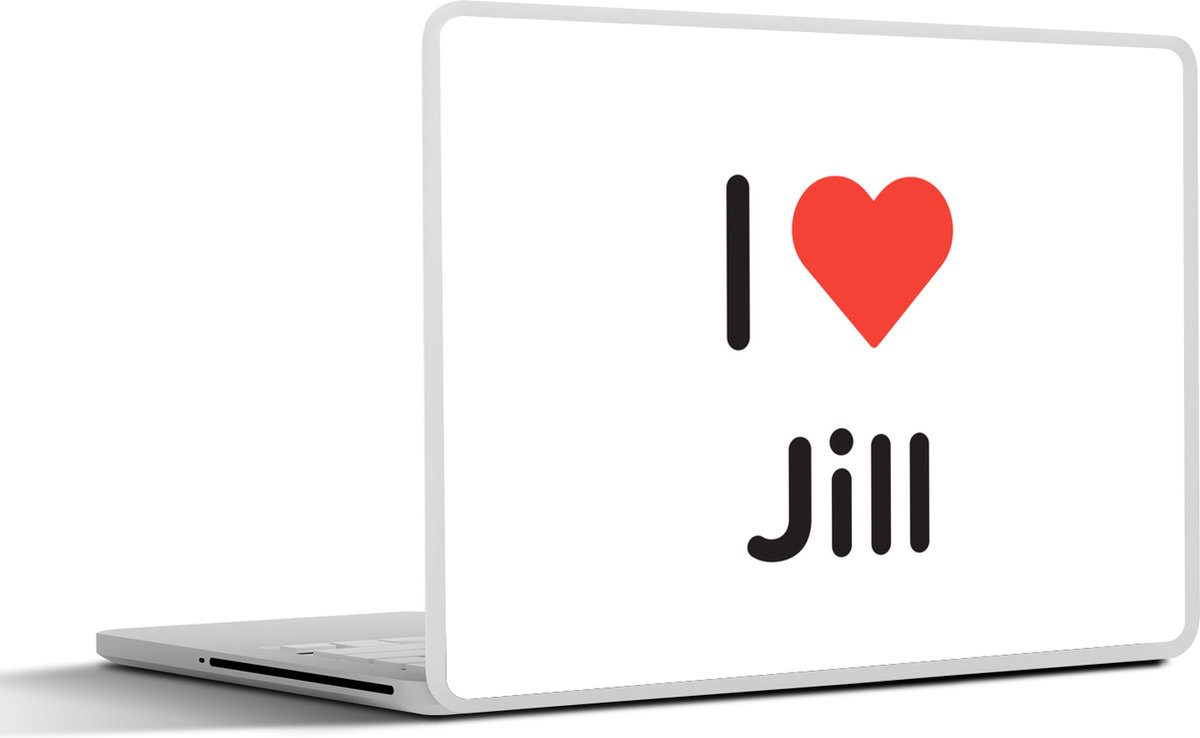 Laptop sticker - 14 inch - I love -Jill - Meisje - 32x5x23x5cm - Laptopstickers - Laptop skin - Cover