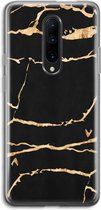 Case Company® - Hoesje geschikt voor OnePlus 7 Pro hoesje - Gouden marmer - Soft Cover Telefoonhoesje - Bescherming aan alle Kanten en Schermrand