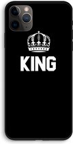 Case Company® - Hoesje geschikt voor iPhone 11 Pro hoesje - King zwart - Biologisch Afbreekbaar Telefoonhoesje - Bescherming alle Kanten en Schermrand