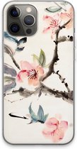 Case Company® - Hoesje geschikt voor iPhone 13 Pro Max hoesje - Japanse bloemen - Soft Cover Telefoonhoesje - Bescherming aan alle Kanten en Schermrand