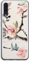 Case Company® - Hoesje geschikt voor Samsung Galaxy A50 hoesje - Japanse bloemen - Soft Cover Telefoonhoesje - Bescherming aan alle Kanten en Schermrand