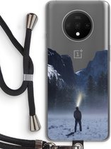 Case Company® - Hoesje met koord geschikt voor OnePlus 7T hoesje met Koord - Wanderlust - Telefoonhoesje met Zwart Koord - Bescherming aan alle Kanten en Over de Schermrand