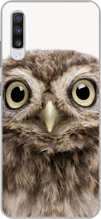Coque Samsung Galaxy A70 - Hibou - Hibou - Portrait - Yeux - Vogel - Enfants - Garçons - Filles - Coque de téléphone en Siliconen