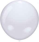 2x stuks mega ballonnen wit 90 cm diameter - Feestartikelen/versieringen - Bruiloft/deco