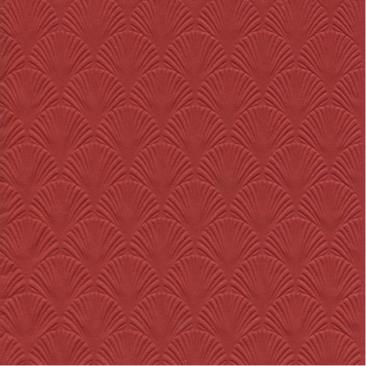 Ihr Servet Luxe - 32x - 3-laags - met schub patroon - donker rood - 33 x 33 cm