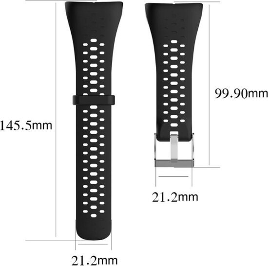 Bracelet en Siliconen (blanc), adapté aux Polar M400 et Polar M430
