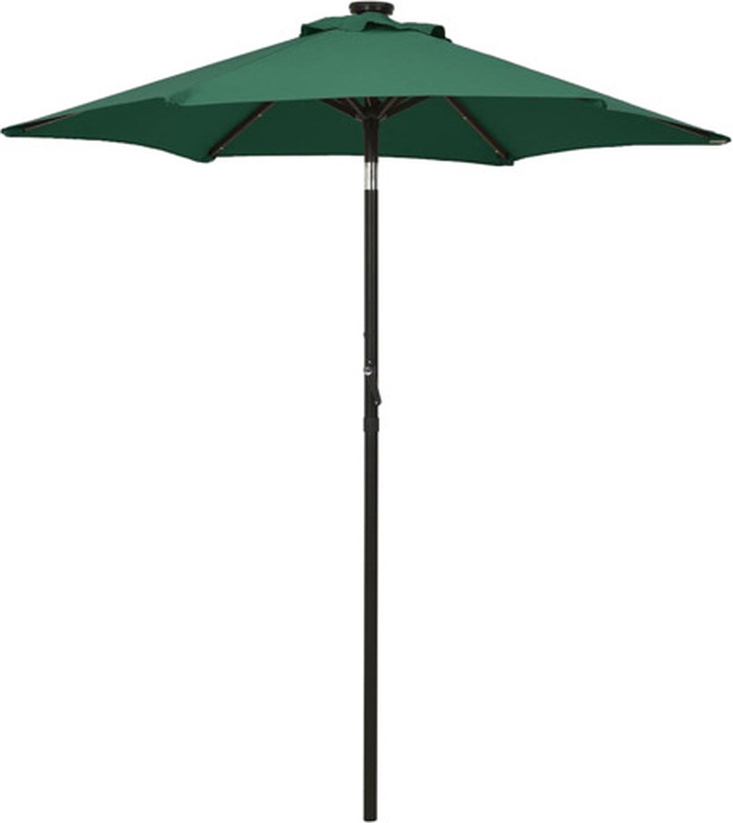 vidaXL - Parasol - met - LED-verlichting - 200x211 - cm - aluminium - groen