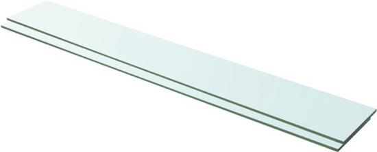 vidaXL Étagères 2 pcs 100 x 15 cm Verre Transparent