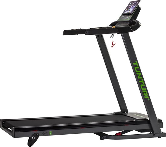 Tunturi Cardio Fit T35 Loopband inklapbaar - Hardloopband met Bluetooth - 12 trainingsprogramma's – Duidelijke monitor – 0,8 - 16,0 km/u - incl. trainings app - EU veiligheid gecertificeerd