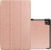 Hoesje Geschikt voor Samsung Galaxy Tab S6 Lite Hoesje Case Hard Cover Hoes Book Case - Rosé goud