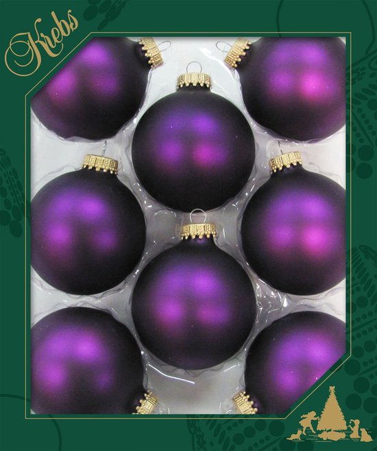8x Magic velvet violet verre boules de Noël tapis 7 cm décoration sapin de  Noël -... | bol.com