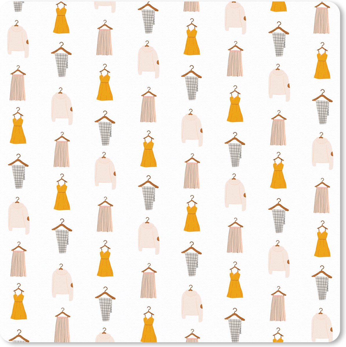 Muismat XXL 40x40 cm - Bureau onderlegger - Bureau mat Kleding - Patronen - Kleuren - Bureaumat - Gaming mousepad xl - Bureaulegger groot - Computer deskmat