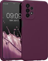 kwmobile telefoonhoesje geschikt voor Samsung Galaxy A23 4G / 5G - TPU backcover met siliconen coating - Smartphone case in bordeaux-violet