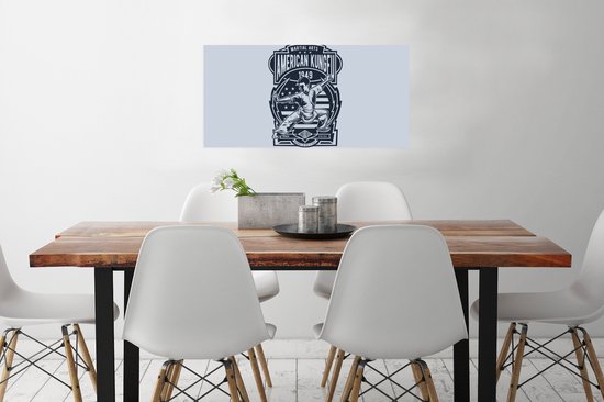 Affiche Sport - Arts martiaux - Amérique - Vintage - 80x40 cm - Cadeau Vaderdag - Cadeau - Cadeau pour lui - Astuce - Homme