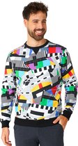 OppoSuits Testival - Heren Sweater - Retro Testbeeld Trui - Meerkleurig - Maat S