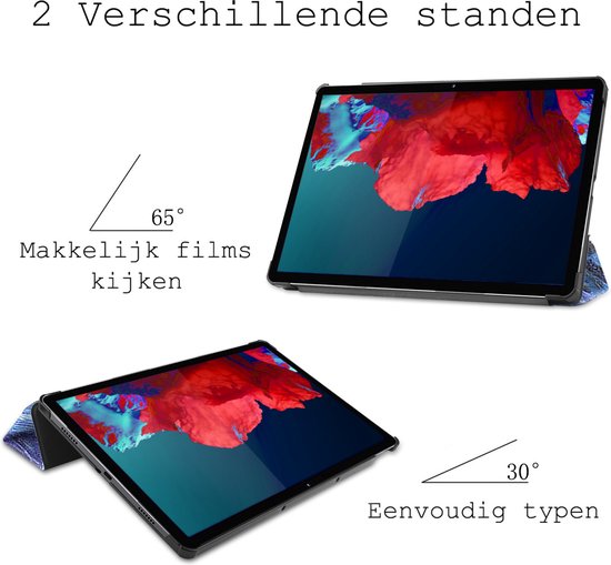 Housse Lenovo Tab P11 Plus avec protection d'écran - Housse Lenovo Tab P11 Plus Starry Sky - Housse Lenovo Tab P11 Plus Book Case avec protection d'écran