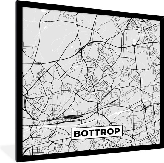 Fotolijst incl. Poster - Bottrop - Kaart - Stadskaart - Duitsland -  Plattegrond -... | bol.com