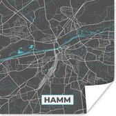Poster Stadskaart – Hamm – Duitsland – Plattegrond – Kaart - 100x100 cm XXL